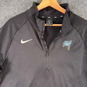 Nike Dri-FIT Mens XL Black 1/2 Zip Pullover Long Sleeve Pirate Logo‎ Athletic